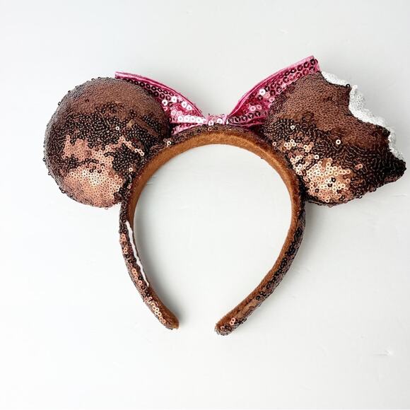 Disney Parks Mickey Ice Cream Bar Bite Sequined Mickey Ears OS main image 6